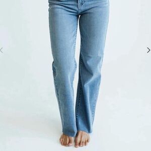 Carly Jean Los Angeles Light Blue Straight Leg Jeans
